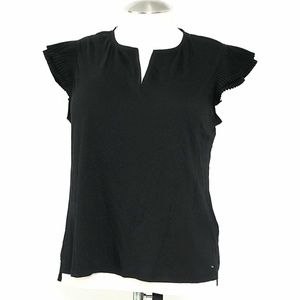 Tommy Hilfiger Short Pleated Sleeved T-shirt